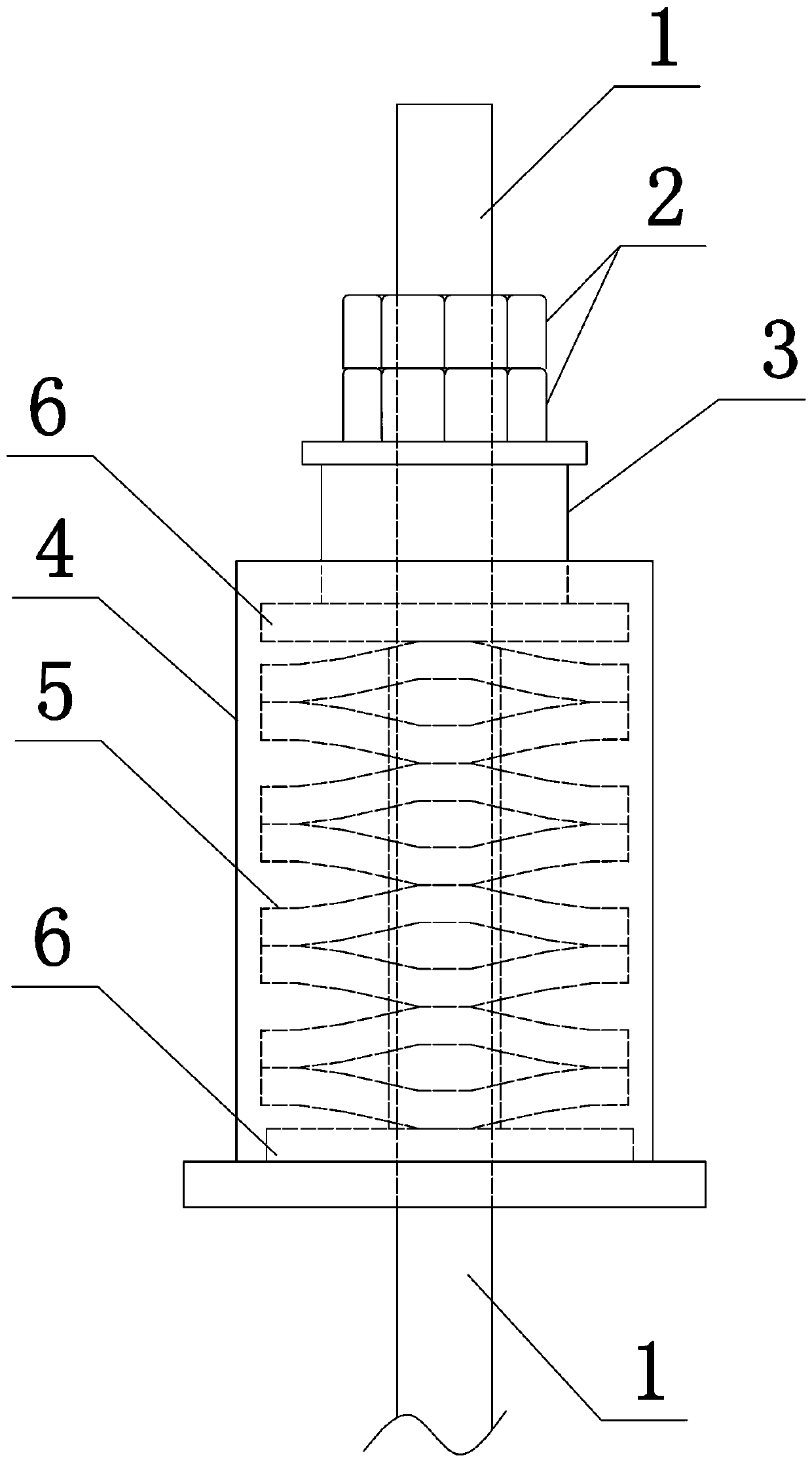 A correction device for a variable disc spring support and hanger