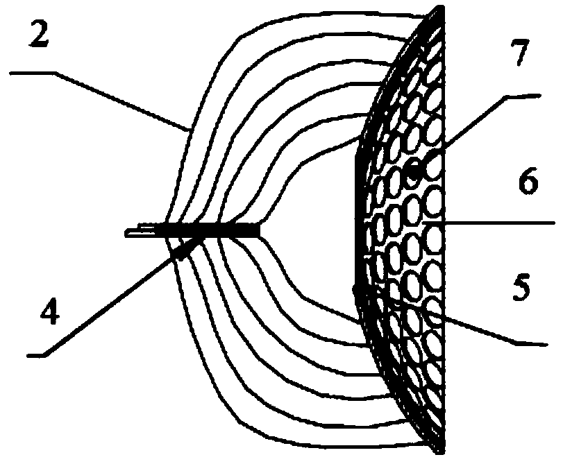 Spherical self-focusing ultrasonic phased array transducer