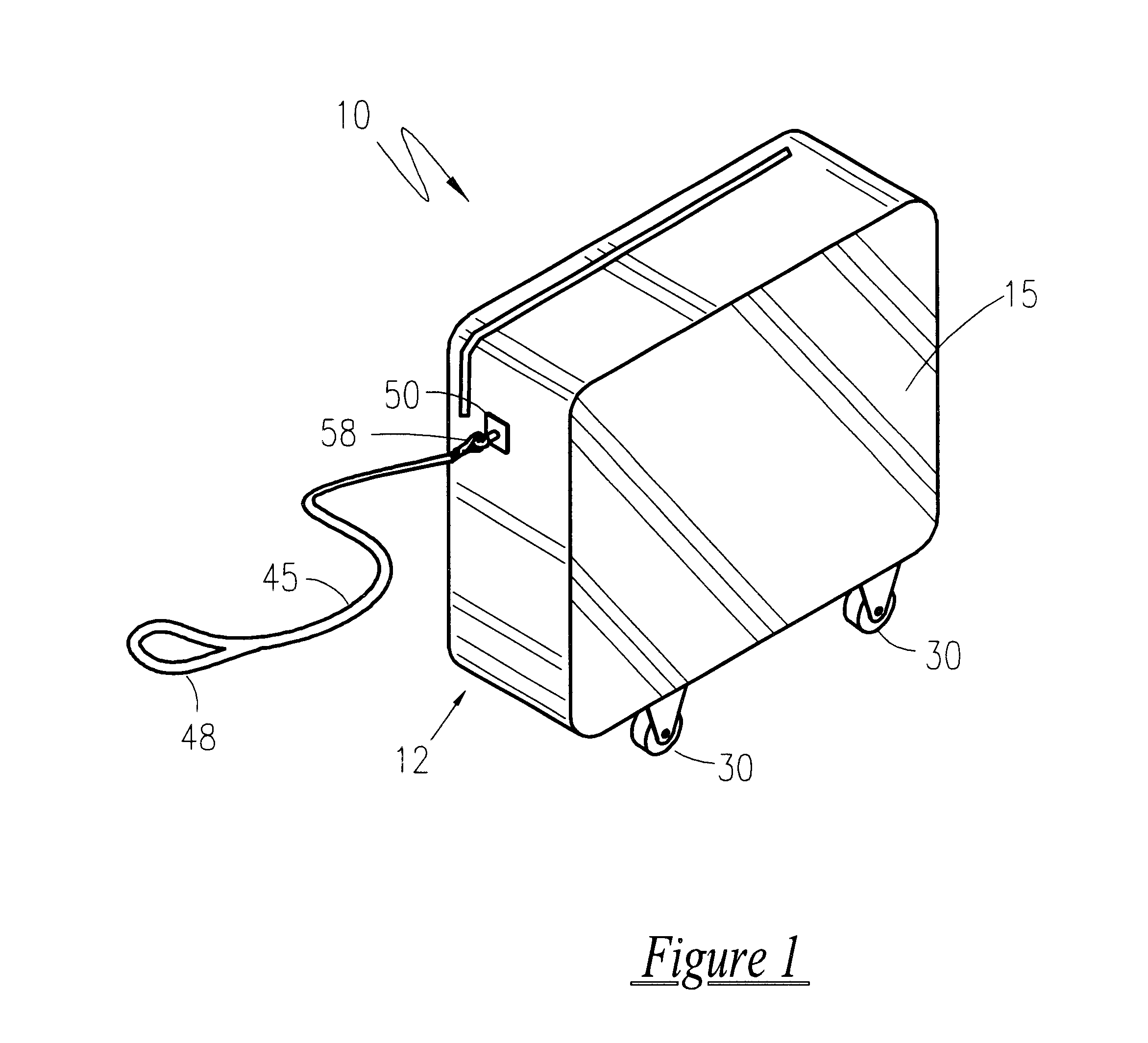 Removably attachable wheel assembly for article transporting containers