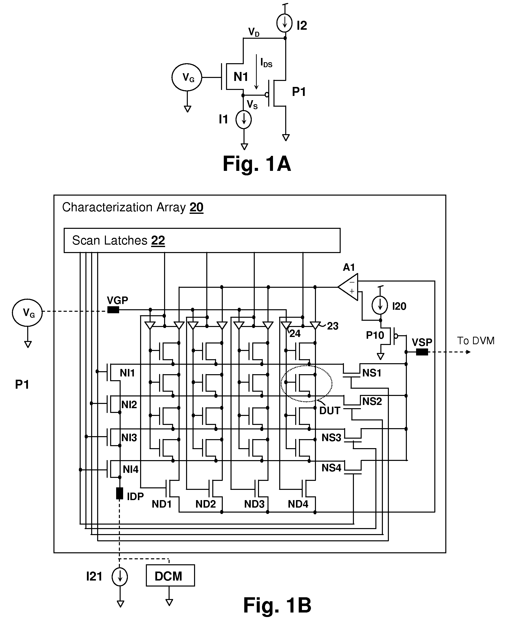 Characterization circuit for fast determination of device capacitance variation