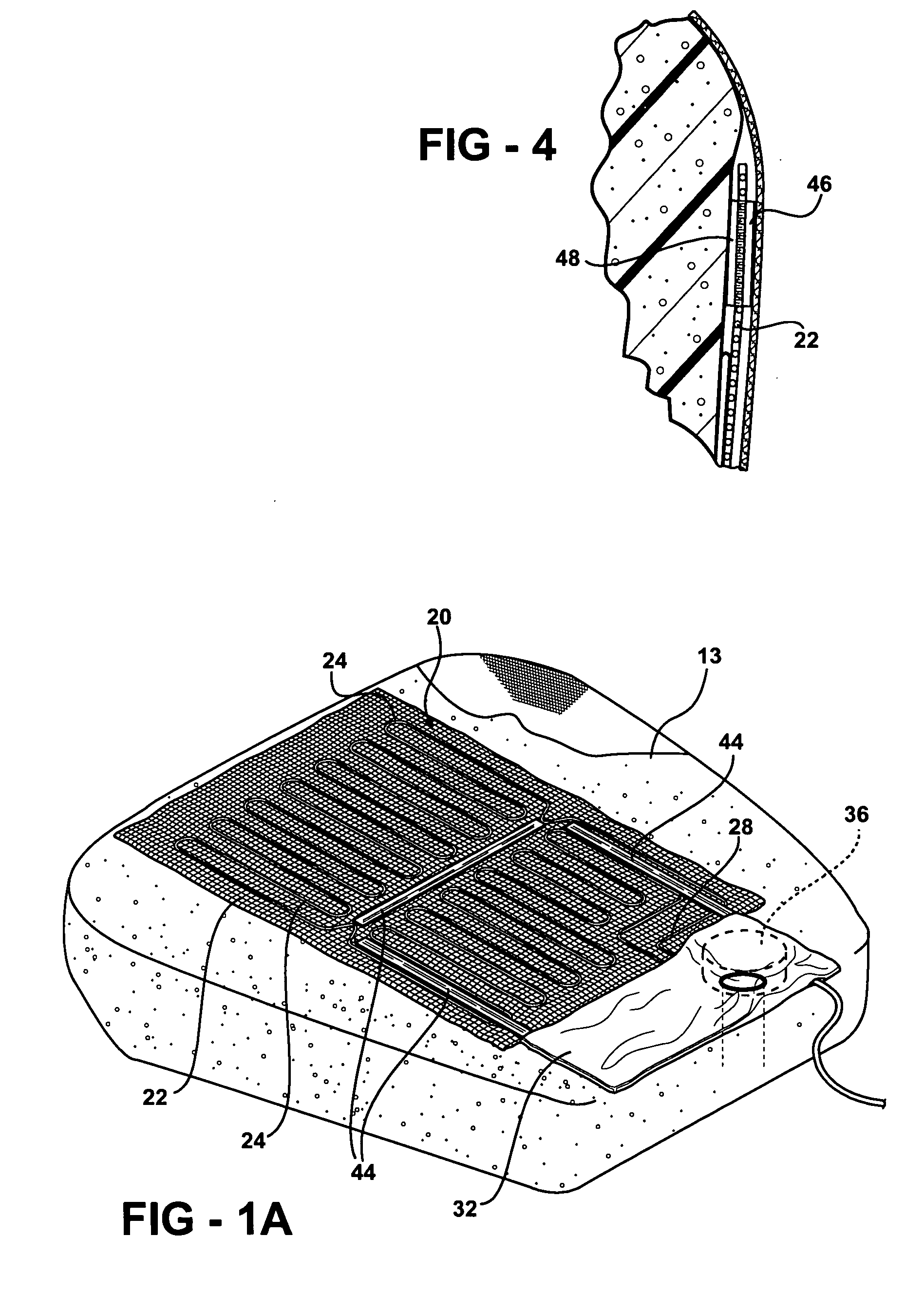 Arrangement and method for providing an air flow within an upholstered seat