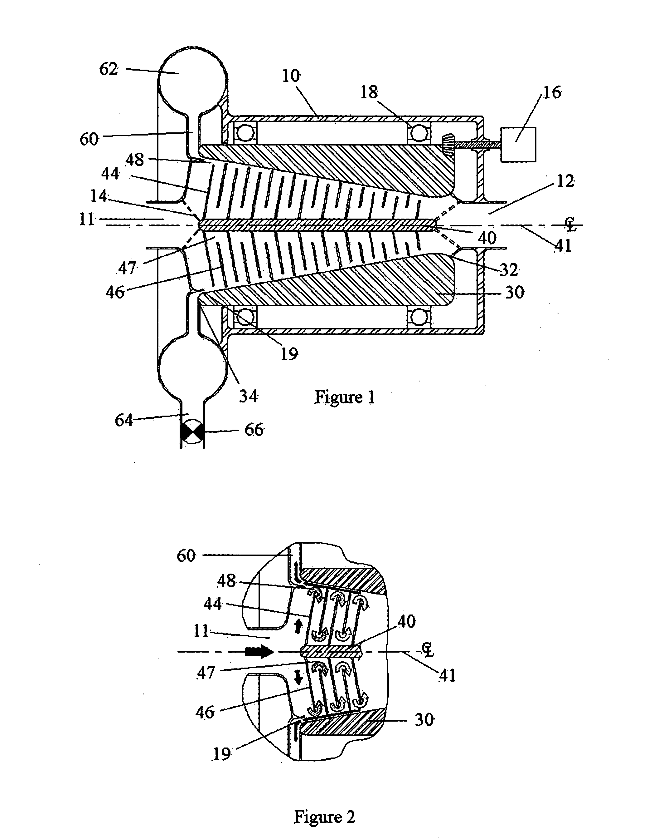 Method and apparatus for separating particles
