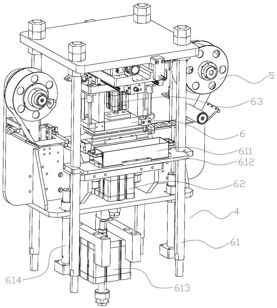 Circuit board protective film cutting mechanism and method and film pasting device