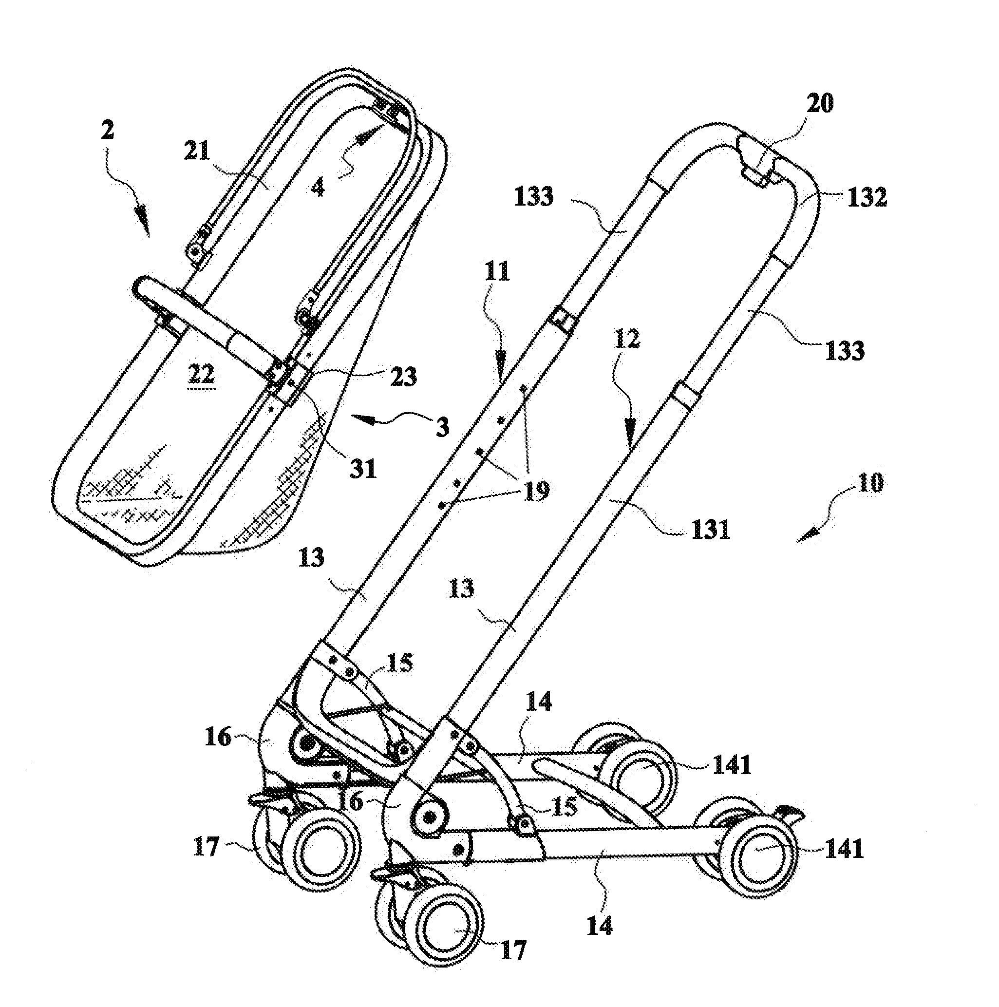 Seat adjustment mechanism for a stroller