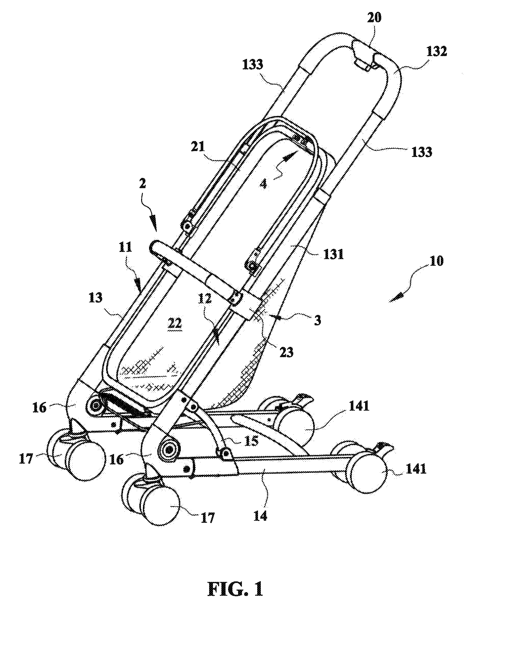 Seat adjustment mechanism for a stroller