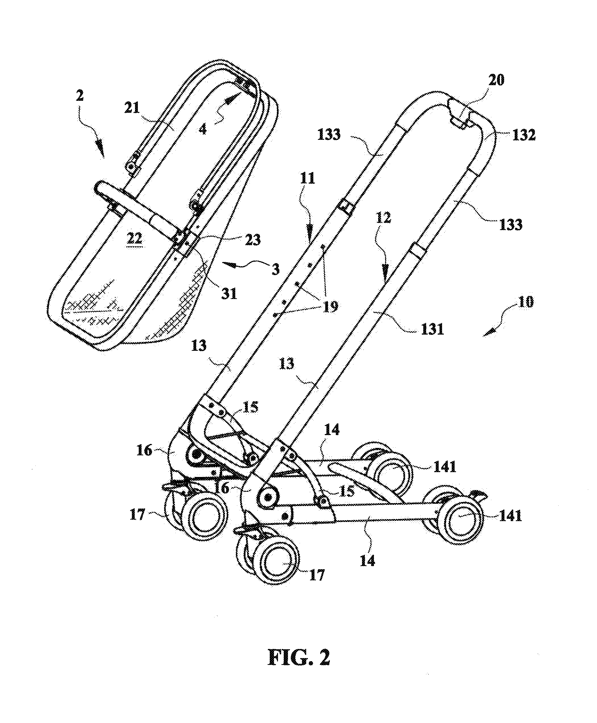 Seat adjustment mechanism for a stroller