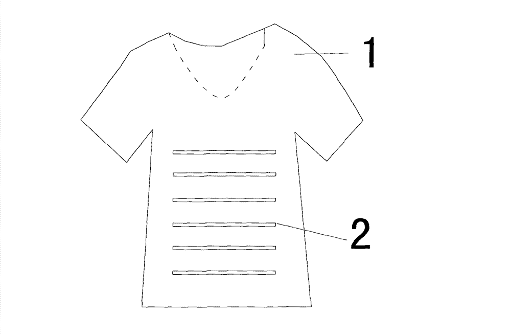 Wear-resistant and washable T-shirt with hollows in back part