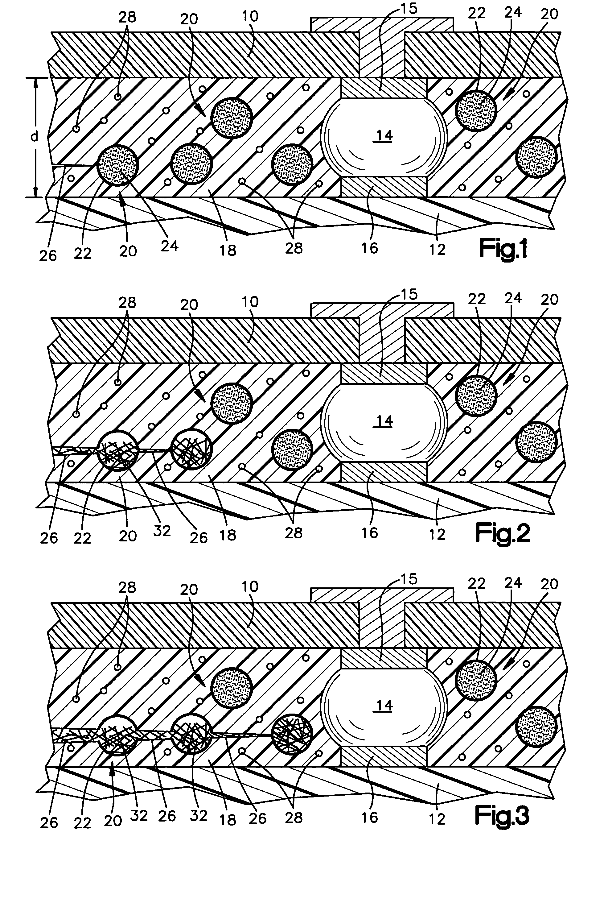 Method and structure for self healing cracks in underfill material between an I/C chip and a substrate bonded together with solder balls