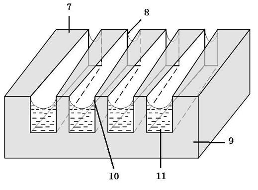 Silica-based unequal-width microchannel flat heat pipe and manufacture method thereof