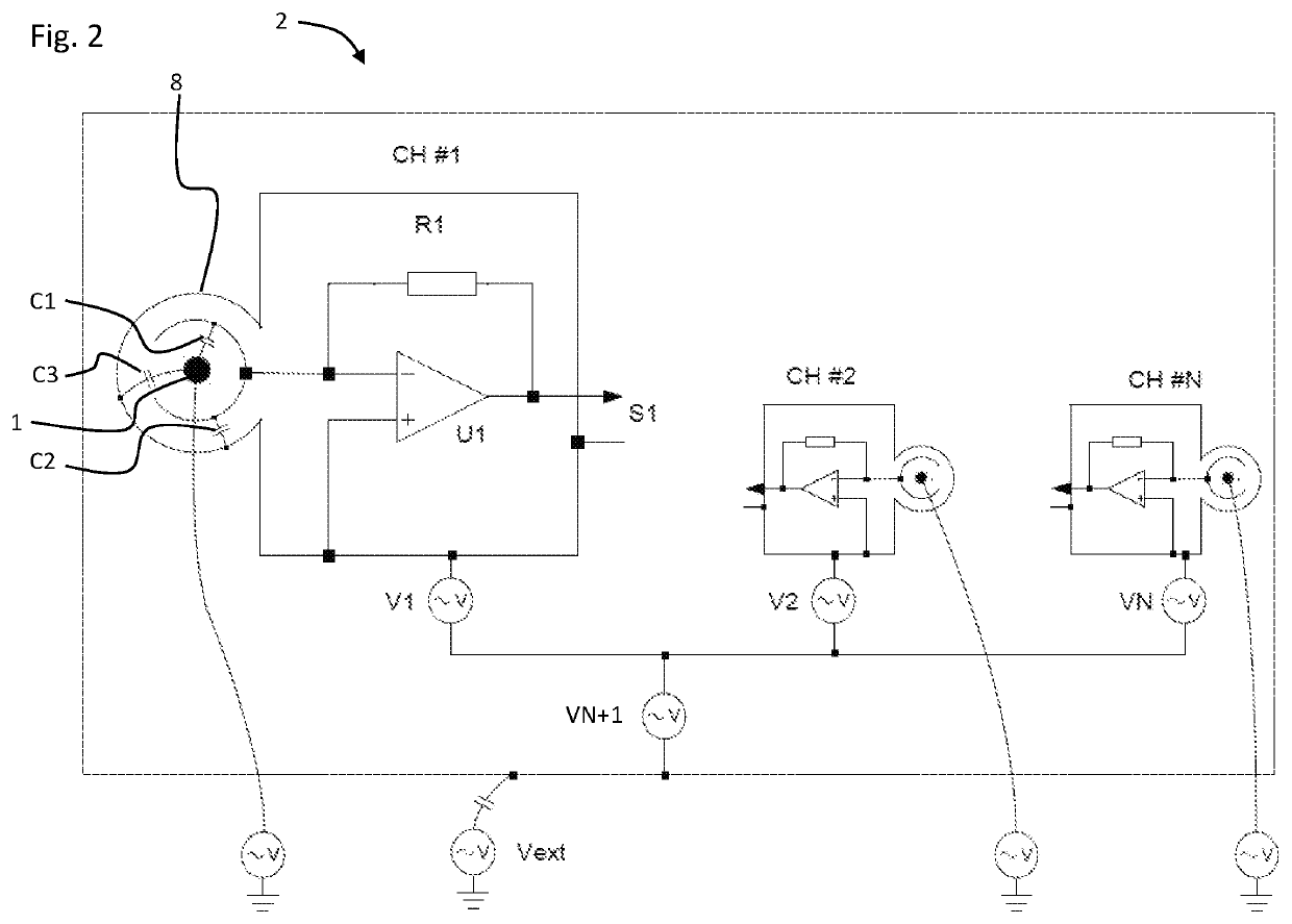 Contactless voltage transducer