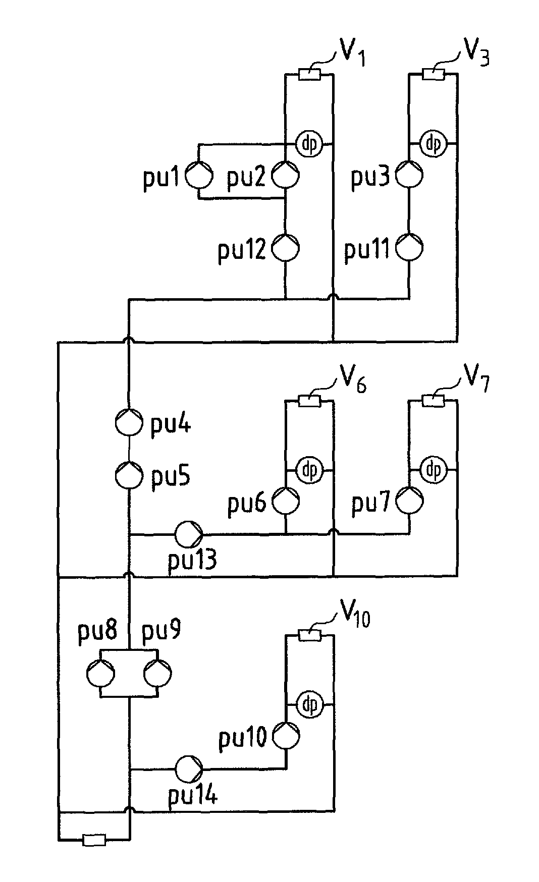 Method for optimizing the energy of pumps