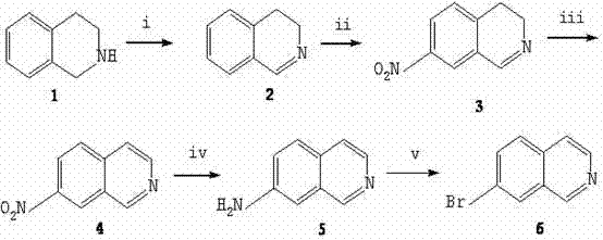Method for preparing 7-bromoisoquinoline