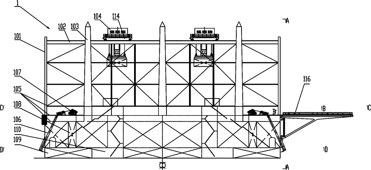 Semi-submersible LNG replacement shipment and marine LNG shipment application method