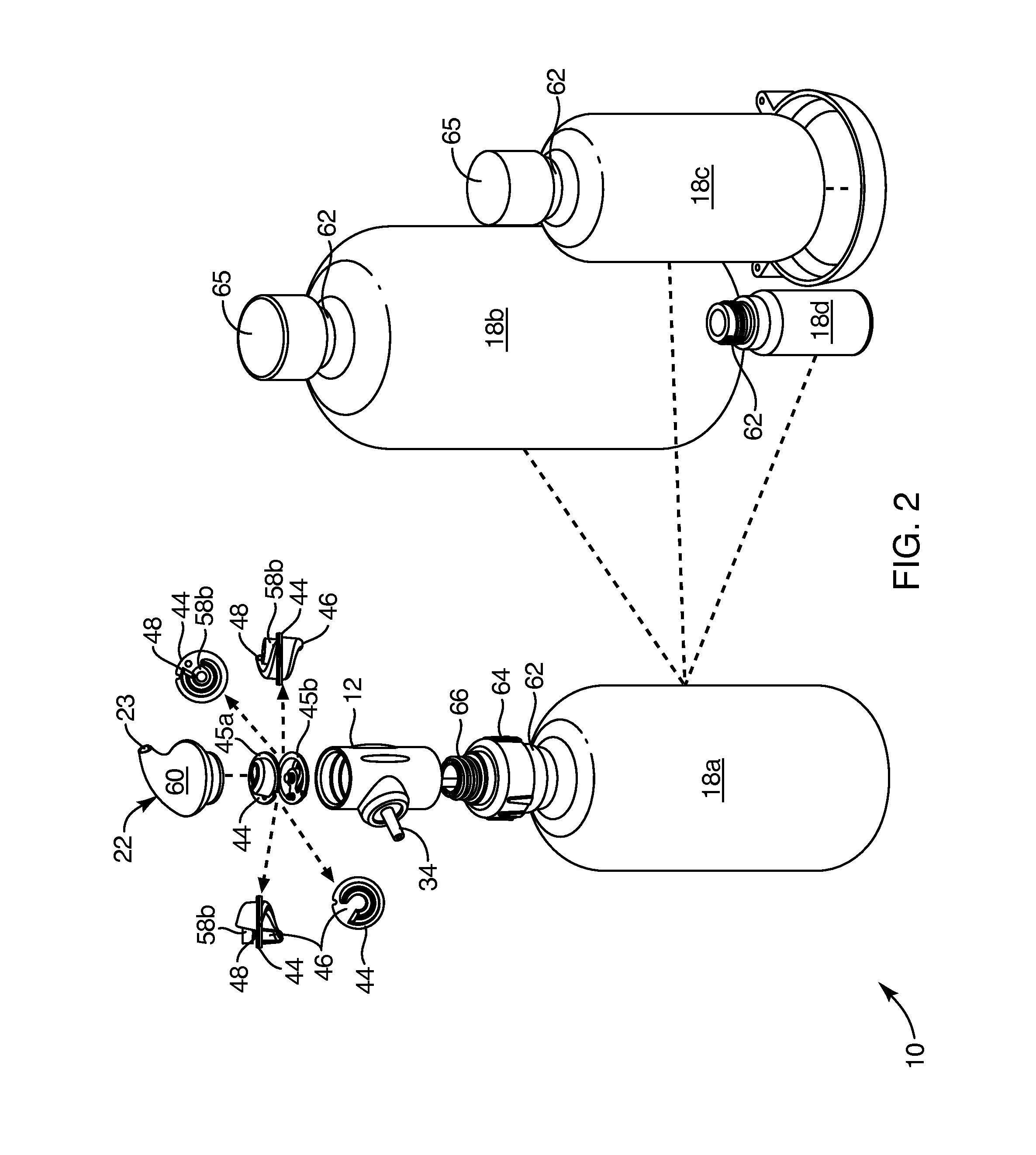 Axial, triple-separation, diffusion apparatus and method