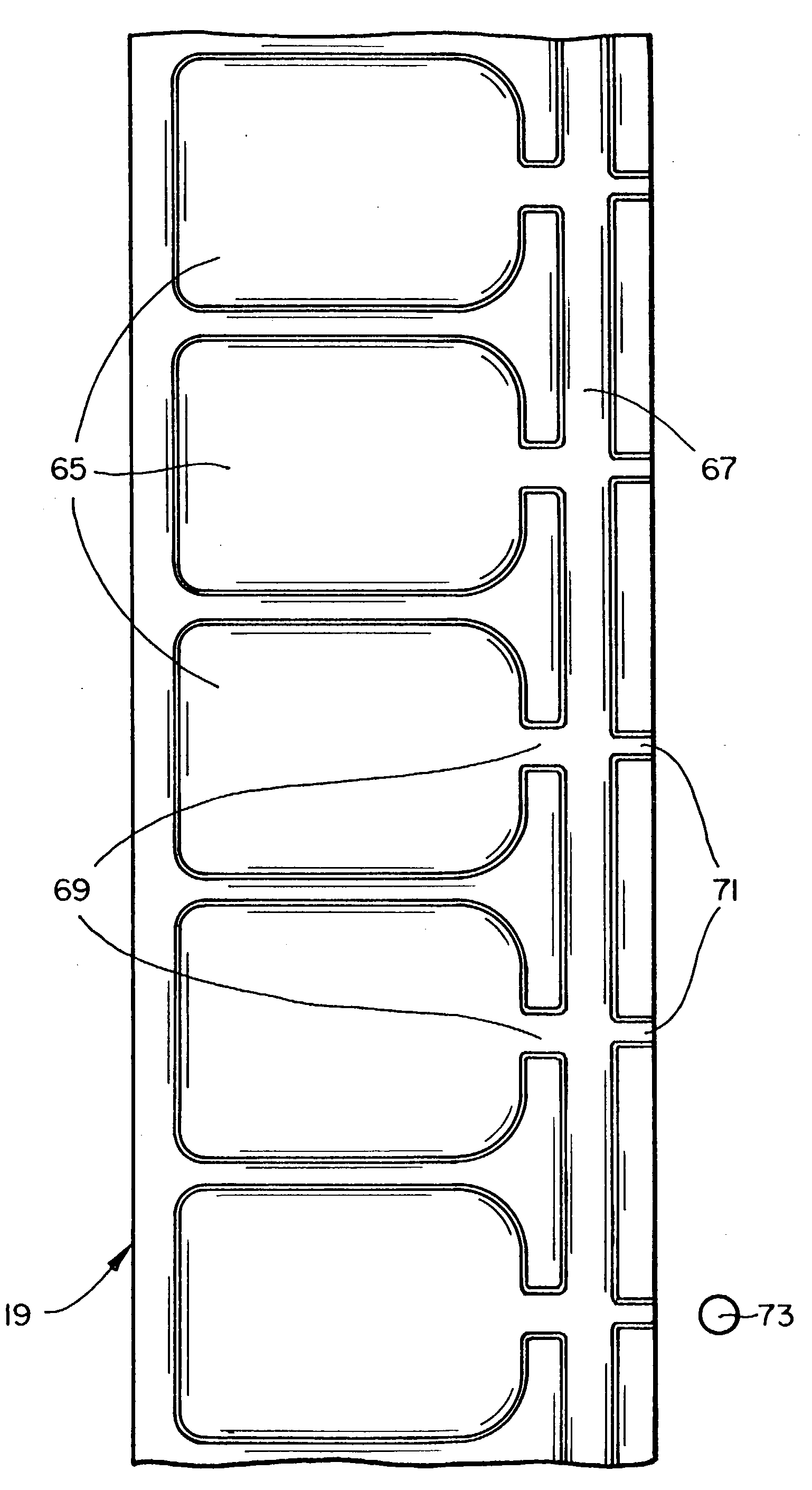 Film material for air-filled packing cushions