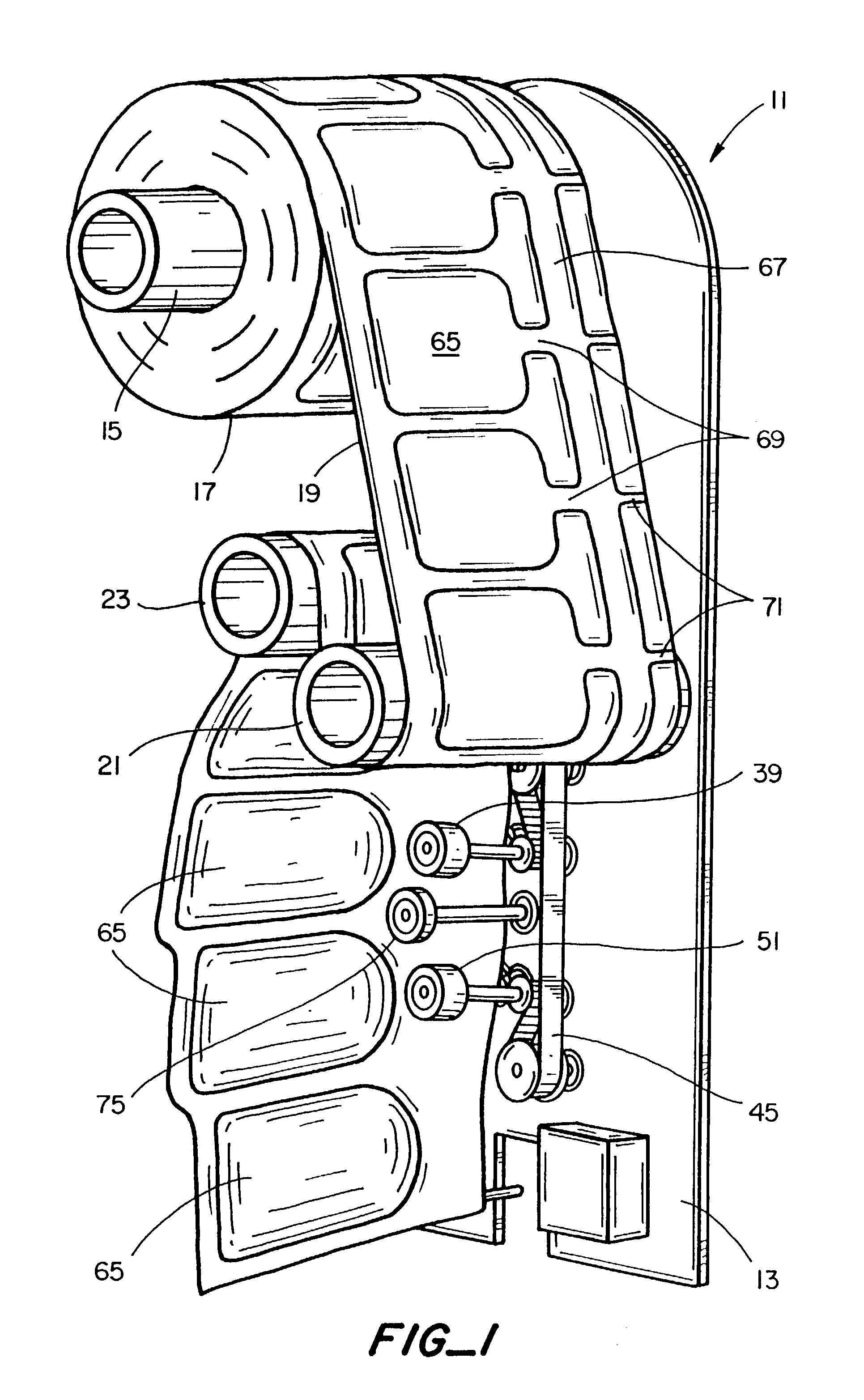 Film material for air-filled packing cushions