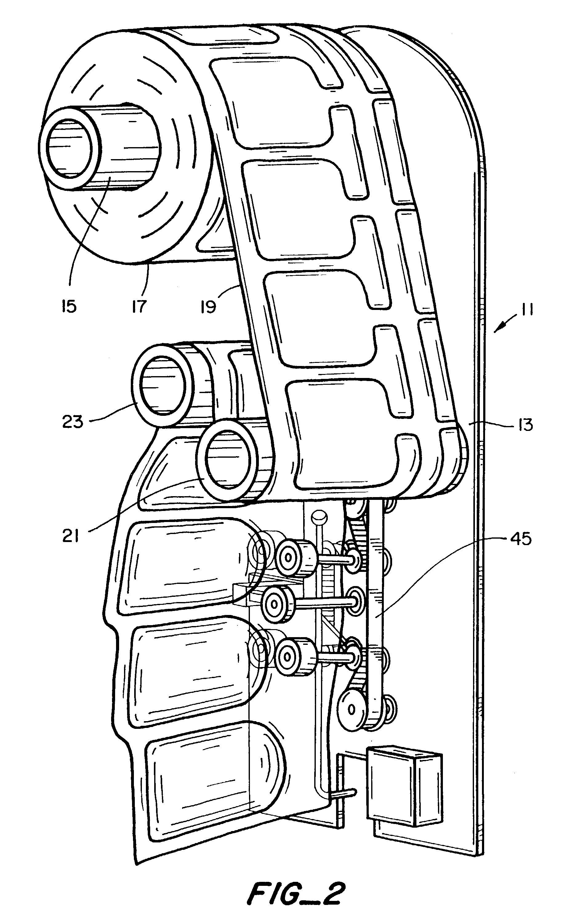 Film material for air-filled packing cushions