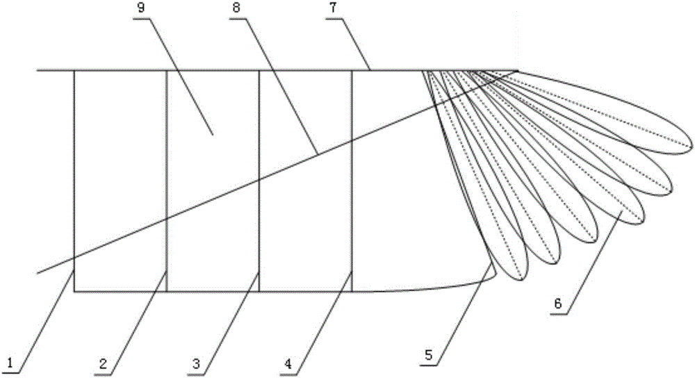 Bionic flapping wing with wing tip slotted