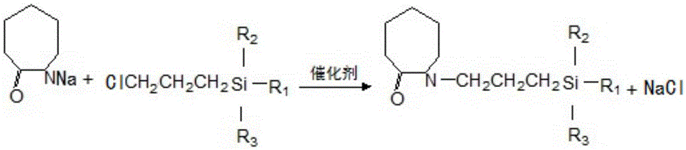 Caprolactamyl silane and preparation method thereof