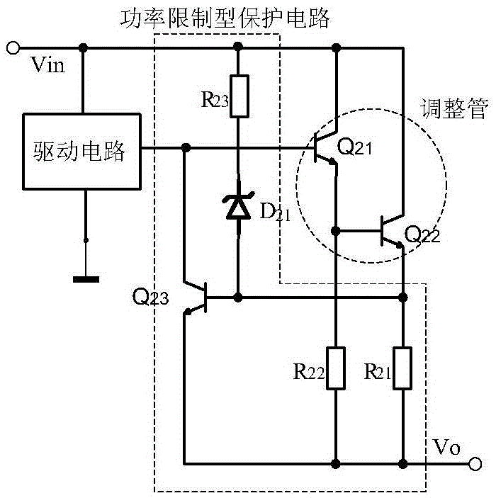 Power-Limiting Protection Circuit for Bipolar Linear Regulators