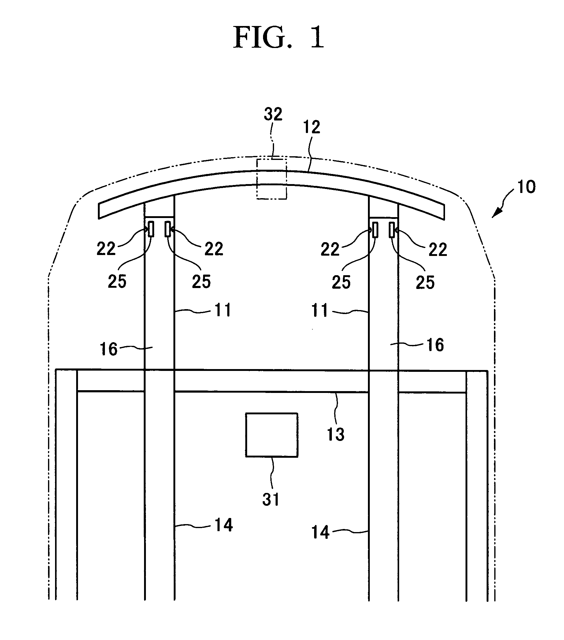 Chassis frame buckling control device and chassis frame deformation control device