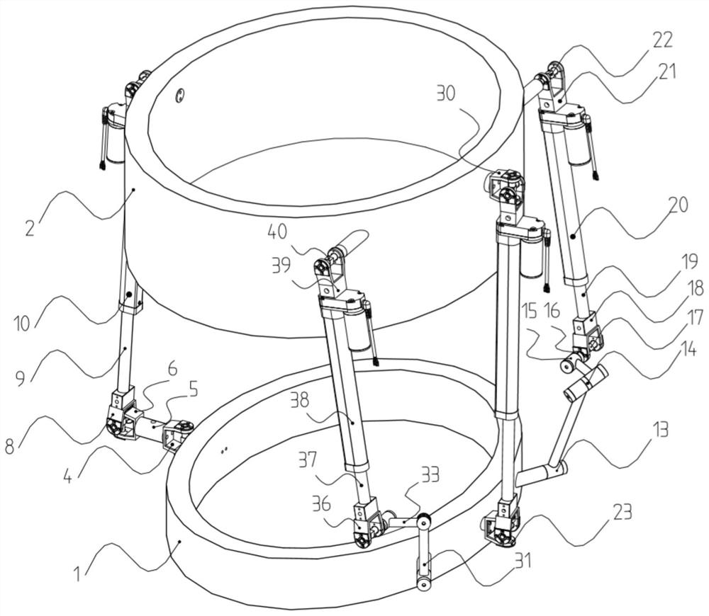 A wheelchair waist assist device with four rotating joint axes meeting
