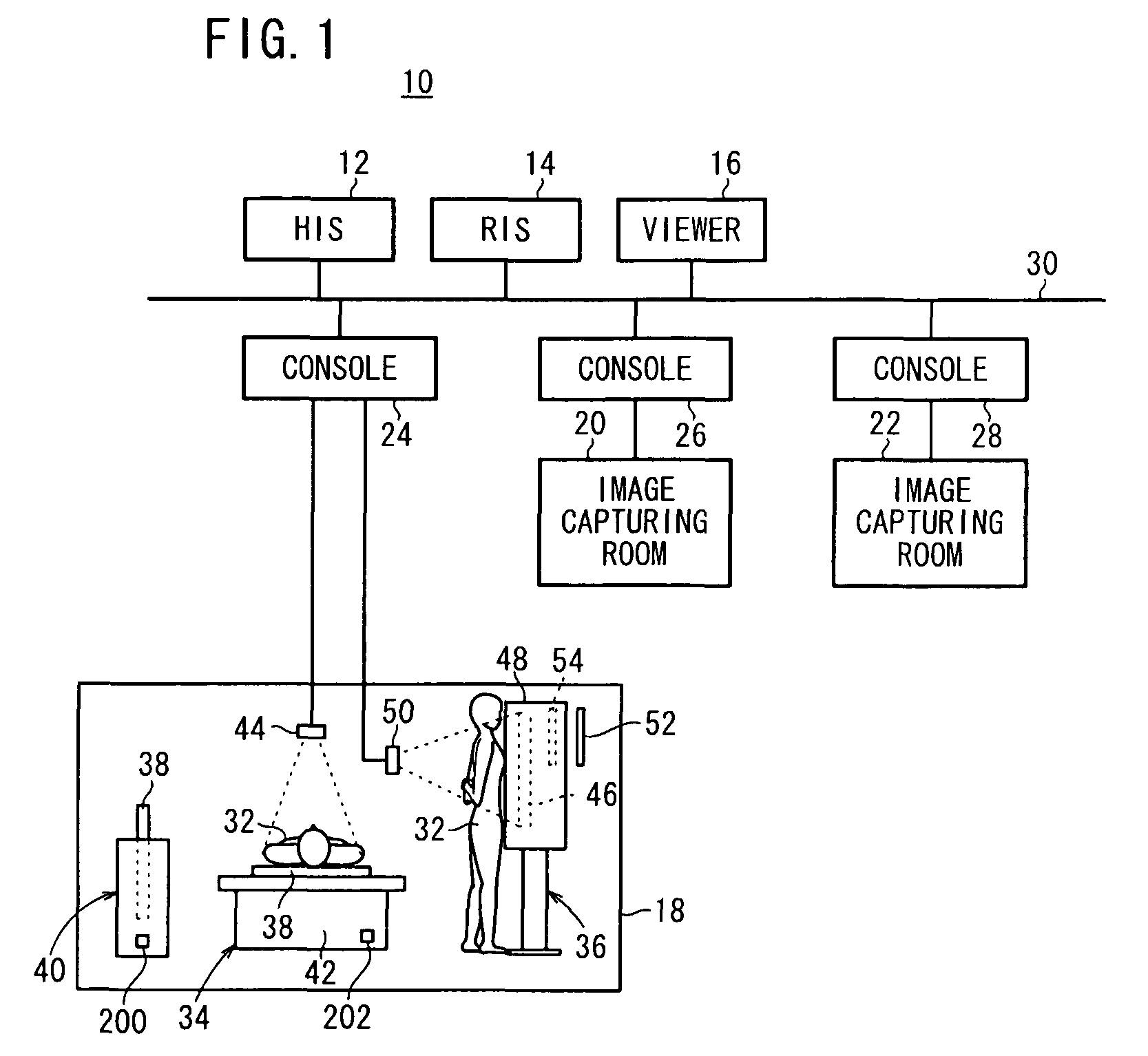 Radiographic image capturing system