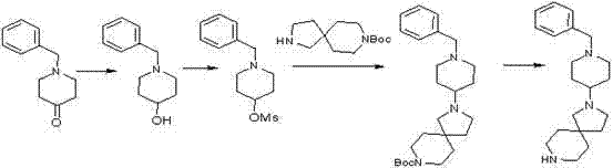 Synthesis of 2-(1-benzylpiperidine)-2, 8-diazaspiro[4, 5]decane