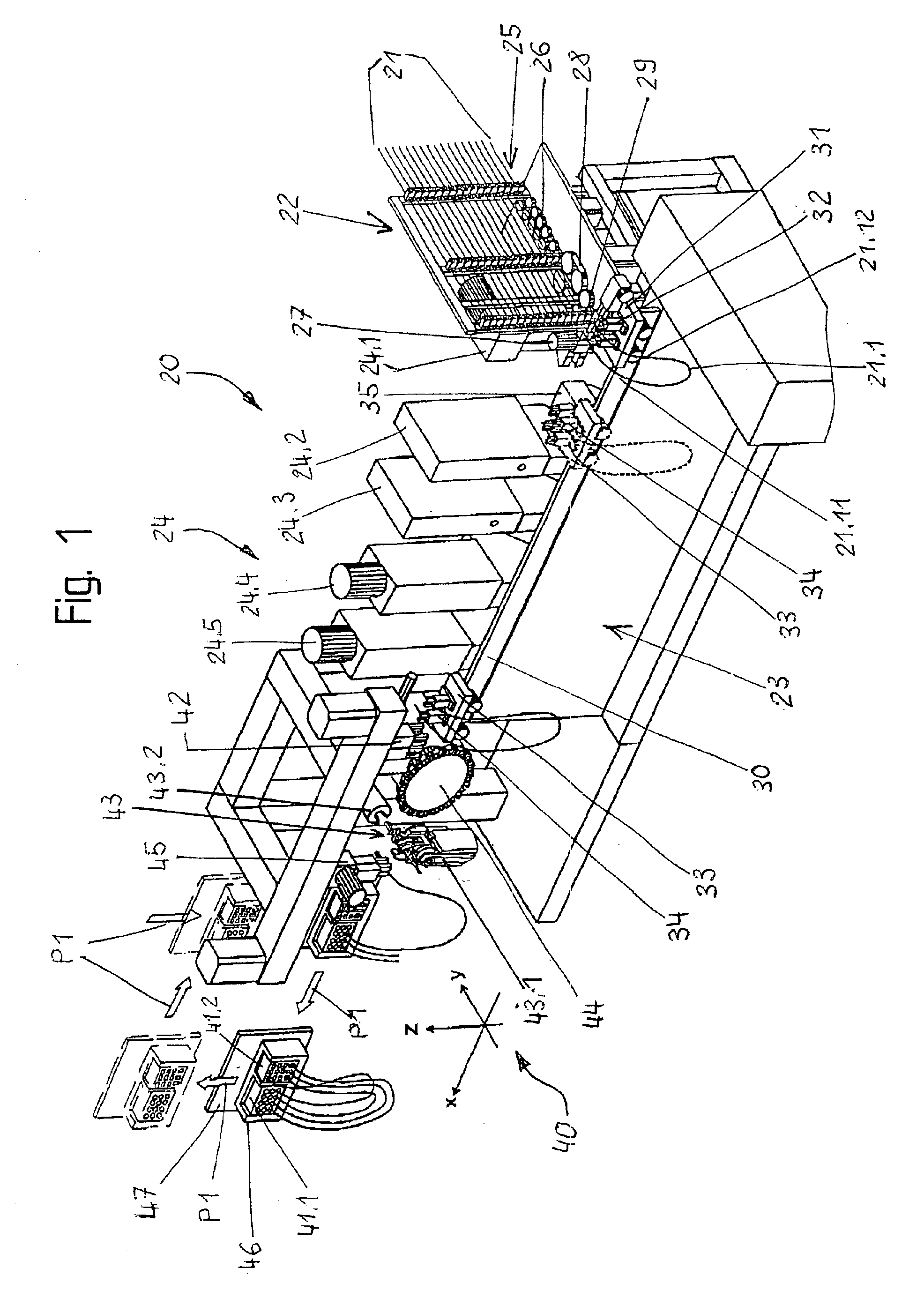 Method and equipment for equipping plug housings with fitted-out cable ends of a cable
