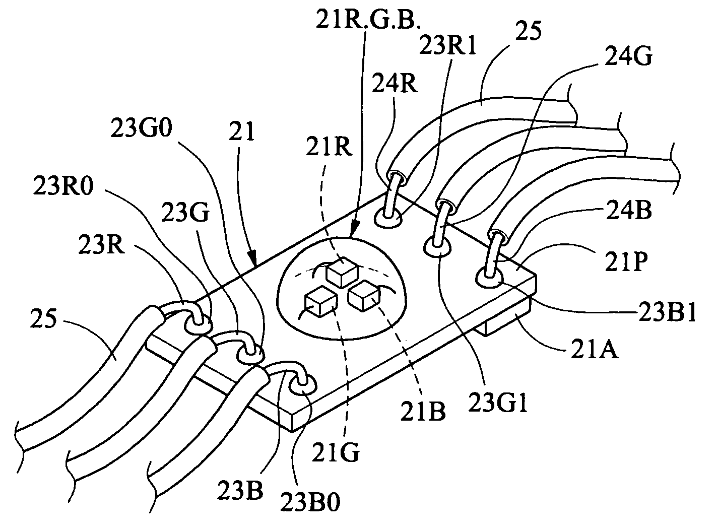 Full-color flexible light source device
