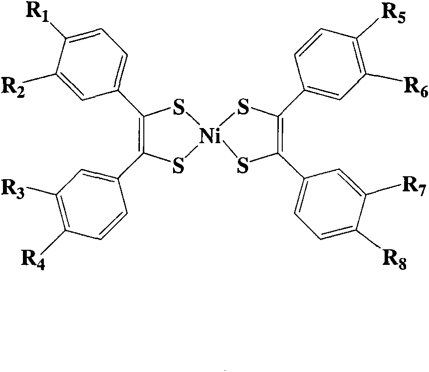 Tetraalkoxy phenyl sulpho-diene nickel and preparation method thereof