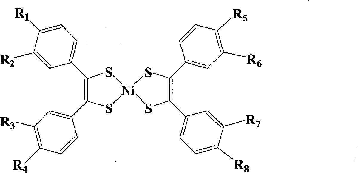 Tetraalkoxy phenyl sulpho-diene nickel and preparation method thereof