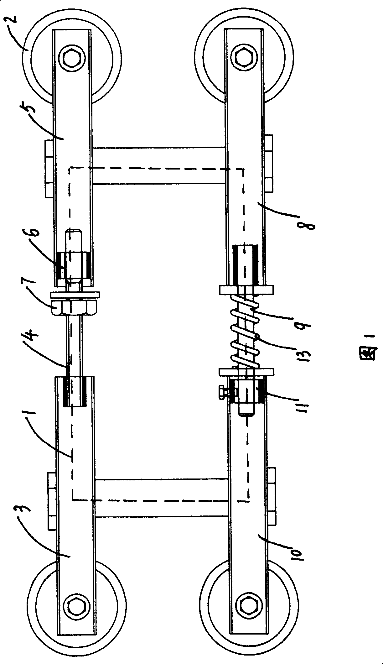 Lift support mechanism of plastering device for plastering machine