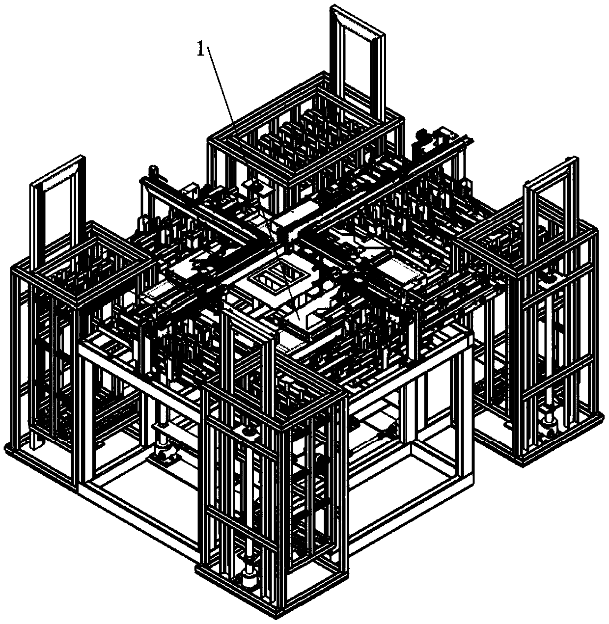 Transformer silicon steel sheet secondary positioning device based on photoelectric detection