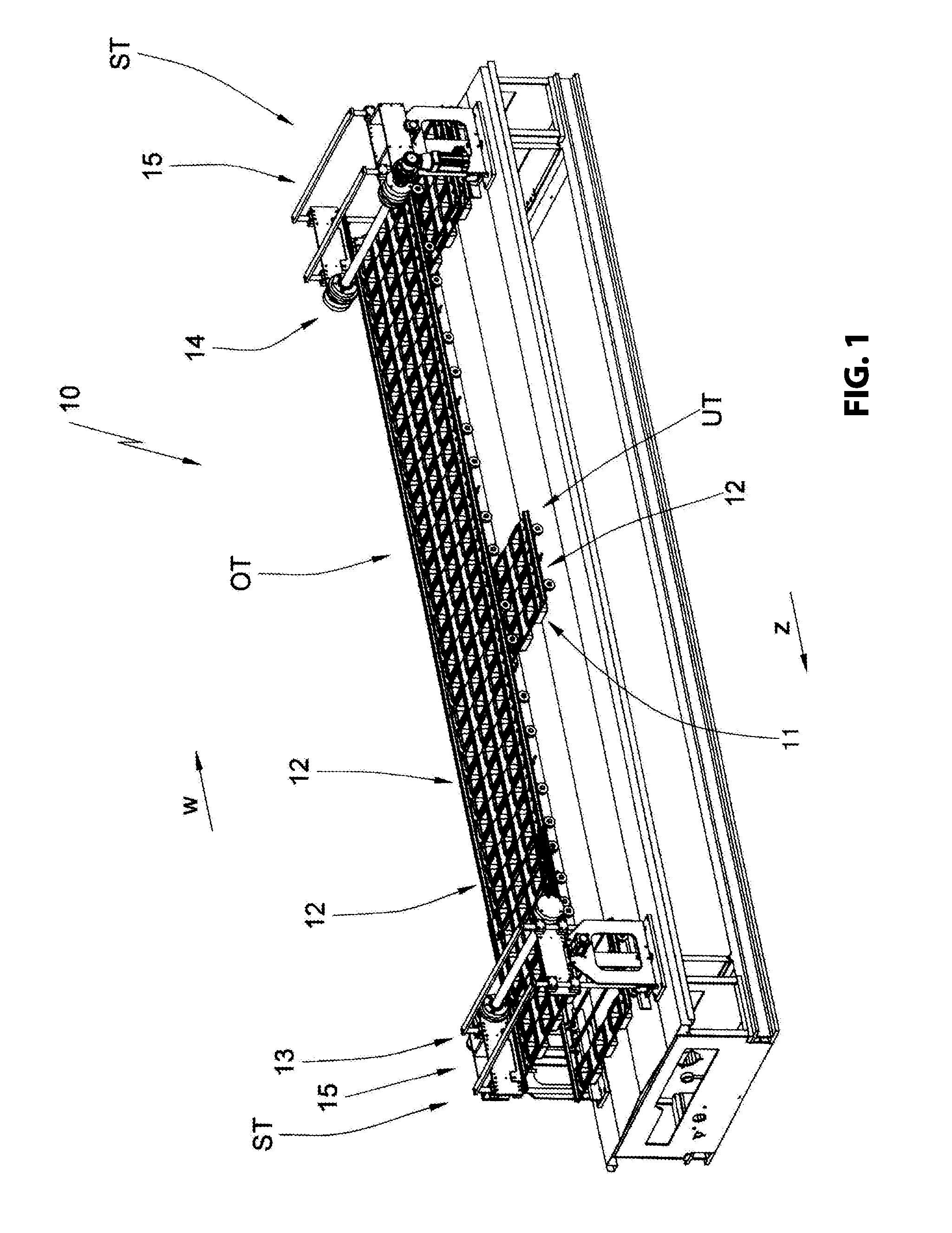 Device for filling containers with food products