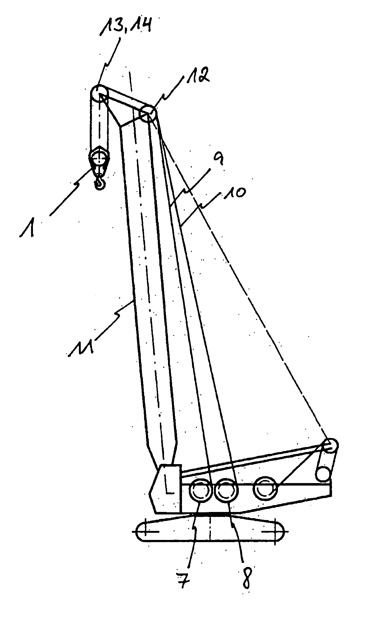 Hoisting-Cable Drive Comprising a Single Bottom-Hook Block and Two Winches