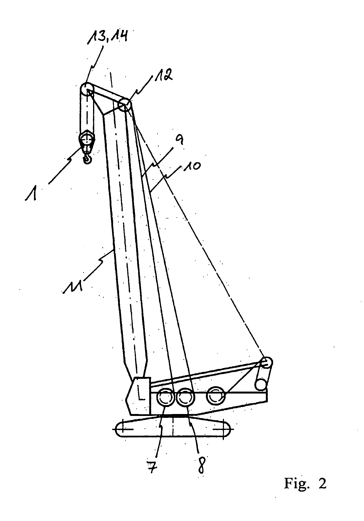 Hoisting-Cable Drive Comprising a Single Bottom-Hook Block and Two Winches