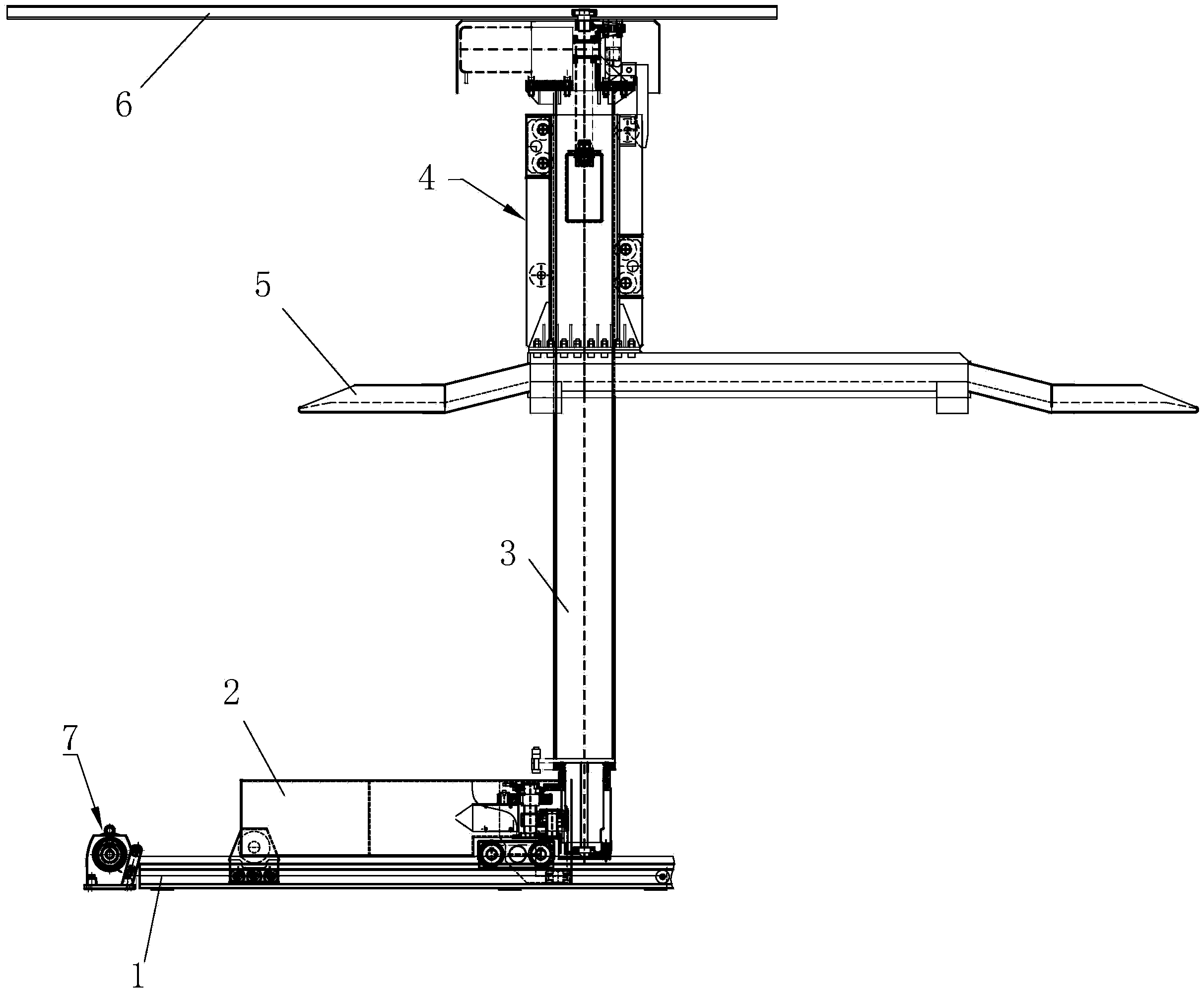 Reliably movable lifting stopping device