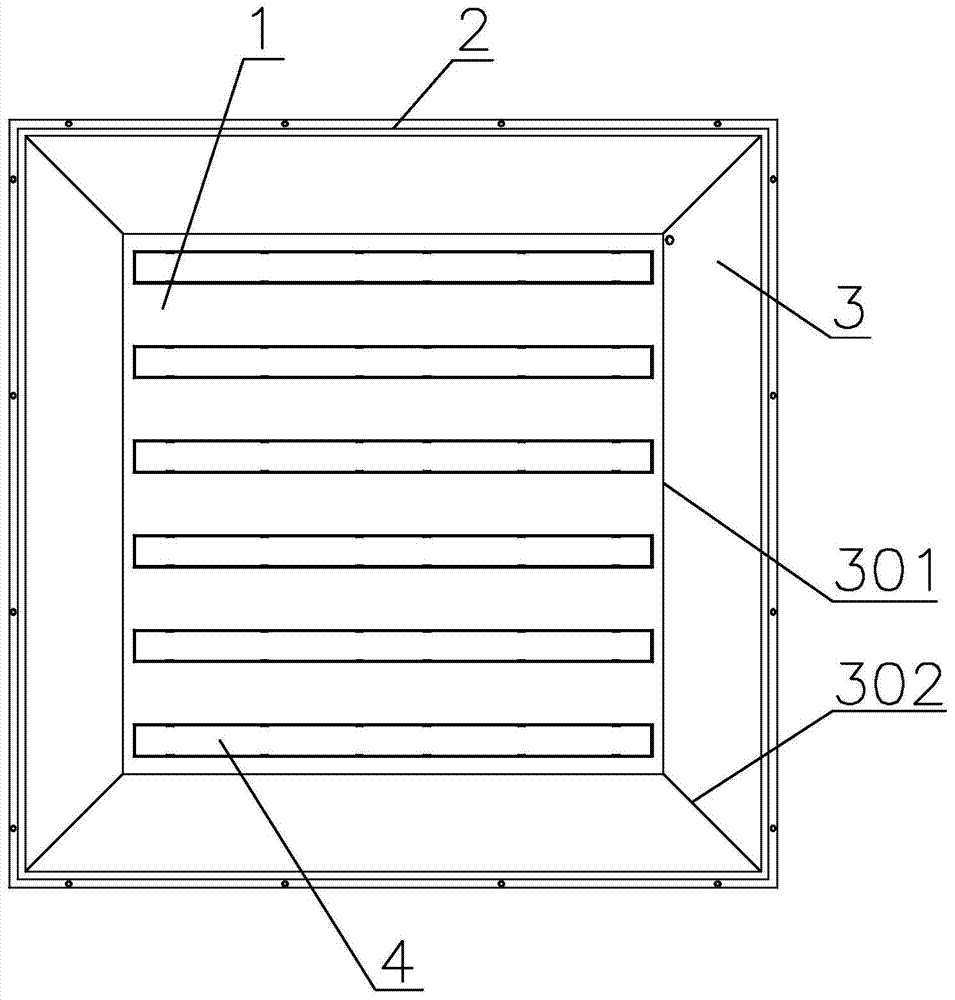 Novel LED panel lamp housing capable of improving light effect