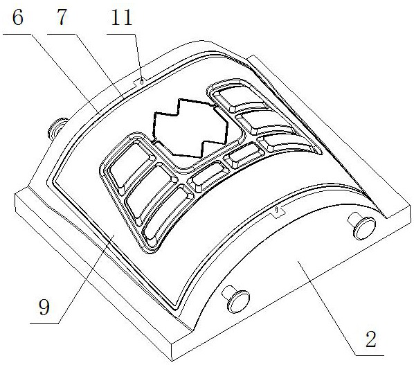 A kind of superplastic forming, diffusion connection mold and preparation method of thin-walled large inclination angle parts