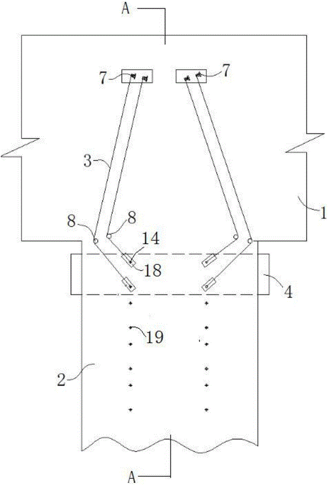 Hoisting construction structure and method for air corridor ceiling