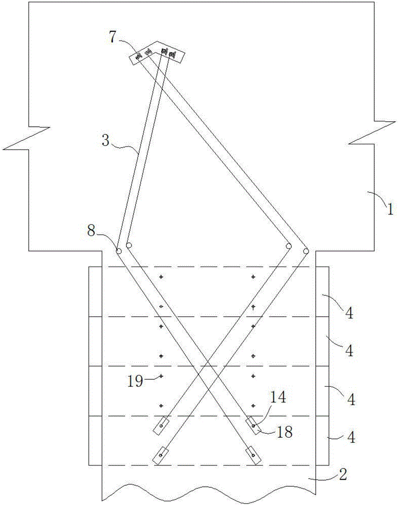 Hoisting construction structure and method for air corridor ceiling