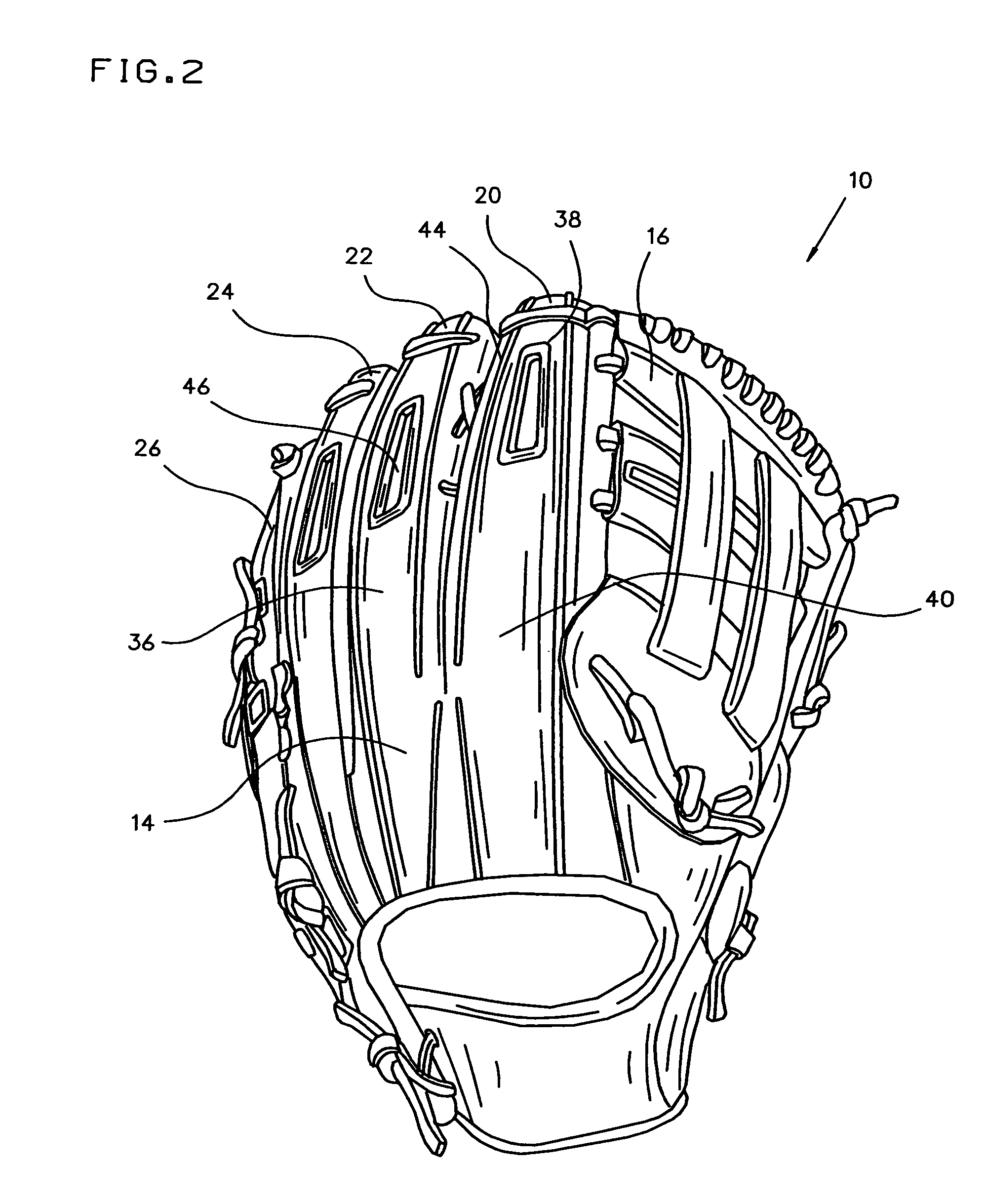 Ball glove having openings and improved weight balance