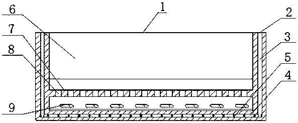 A blowing air distribution device for twin-roll thin strip continuous casting