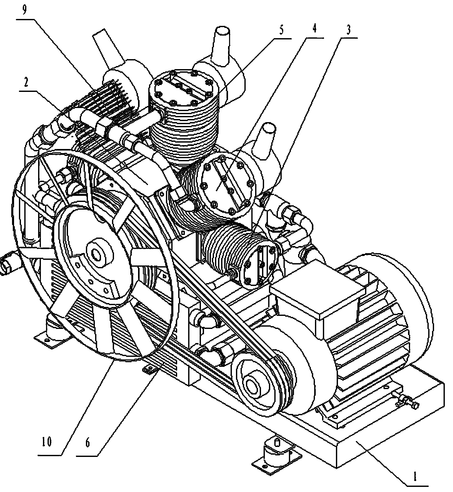 Piston type oil-less air compressor