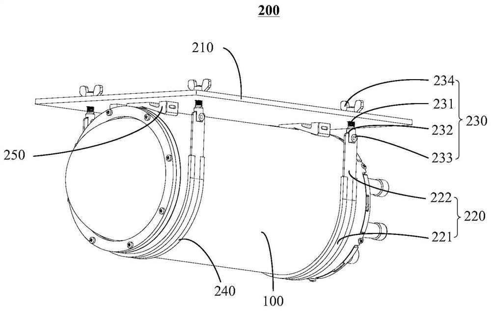 ROV control cabin and fixing device thereof