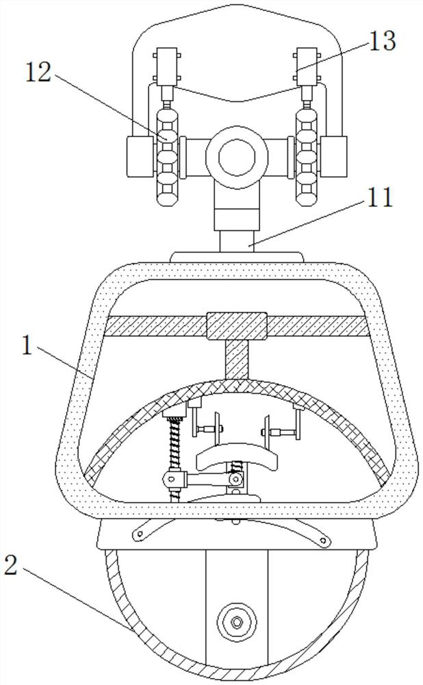 Lens front accumulated dust removing device for security video camera