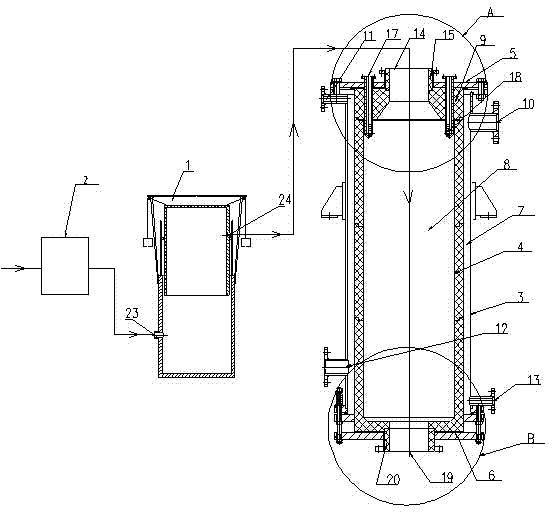 Incineration waste gas quenching treatment system