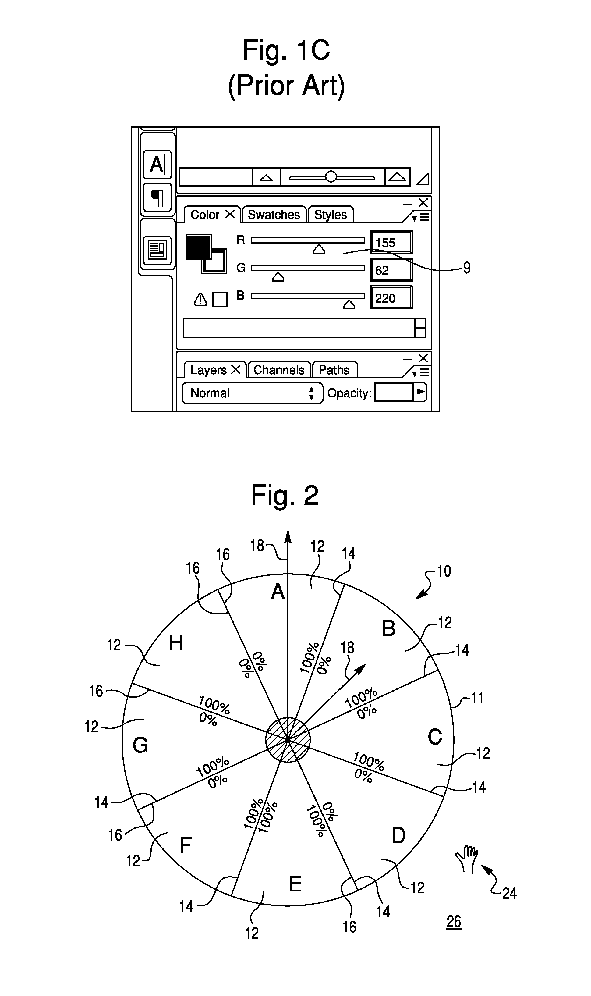 Radial control menu, graphical user interface, method of controlling variables using a radial control menu, and computer readable medium for performing the method