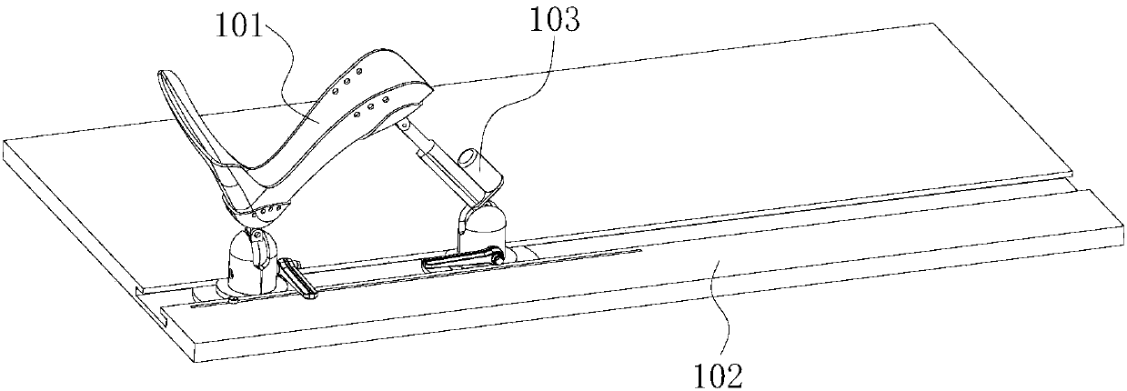 Surgical equipment capable of achieving vertical traction, separation and reduction of tibia of knee joint and femur and knee joint surgical equipment
